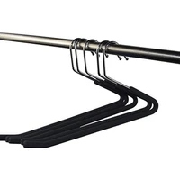 Promotion! Open End Trouser Hangers Slack Pant Hanger with Non-Slip Foam Coated Black 5-Pack 2