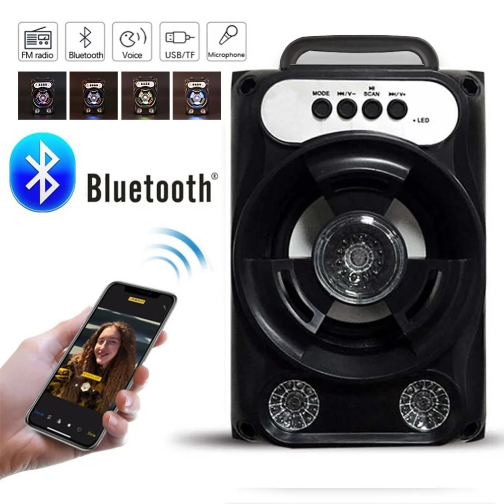 Haloooo портативный Bluetooth динамик беспроводная басовая стерео звуковая система со