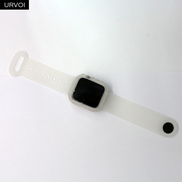 band for Apple Watch Series 6 SE 5 4  case strap for iWatch jelly TPU2 in 1 frame protector 40 44mm candy color antishock