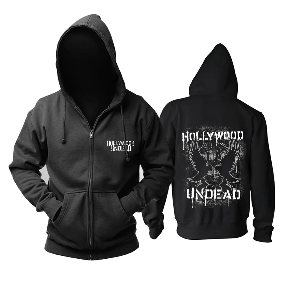 Толстовка на молнии bloodhof голливудского Undead Rap с металлической молнией Азиатский
