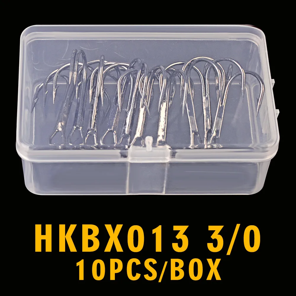 10 шт./кор. рыболовный крючок черного цвета 1/0#2/0#3/0# рыболовный крючок из высокоуглеродистой стали тройные Крючки рыболовные снасти - Цвет: 35647 2 0