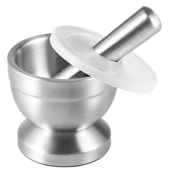 

Thickened Stainless Steel Masher Home Grinding Manual Stone Mortar Mortar Pounding Garlic Pot Masher Pot
