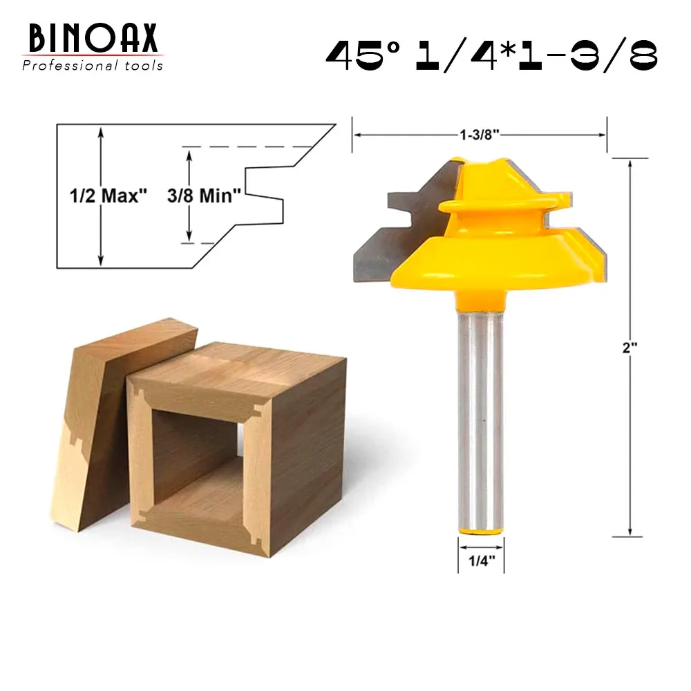 Концевая фреза 1/4 дюйма вольфрам 45 градусов|woodworking cutter|router bitcutter tool |