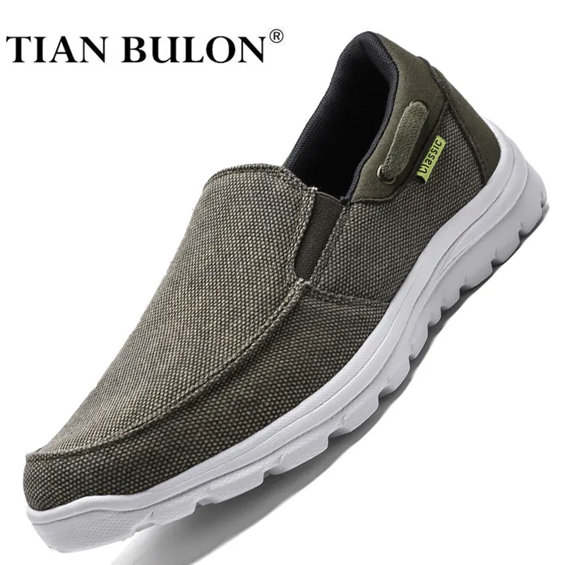 canvas slip on boat shoes