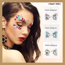 Экологически чистые смоляные алмазные брови Алмазная наклейка модные вечерние аксессуары для лицевой части тату-наклейка акриловая диа