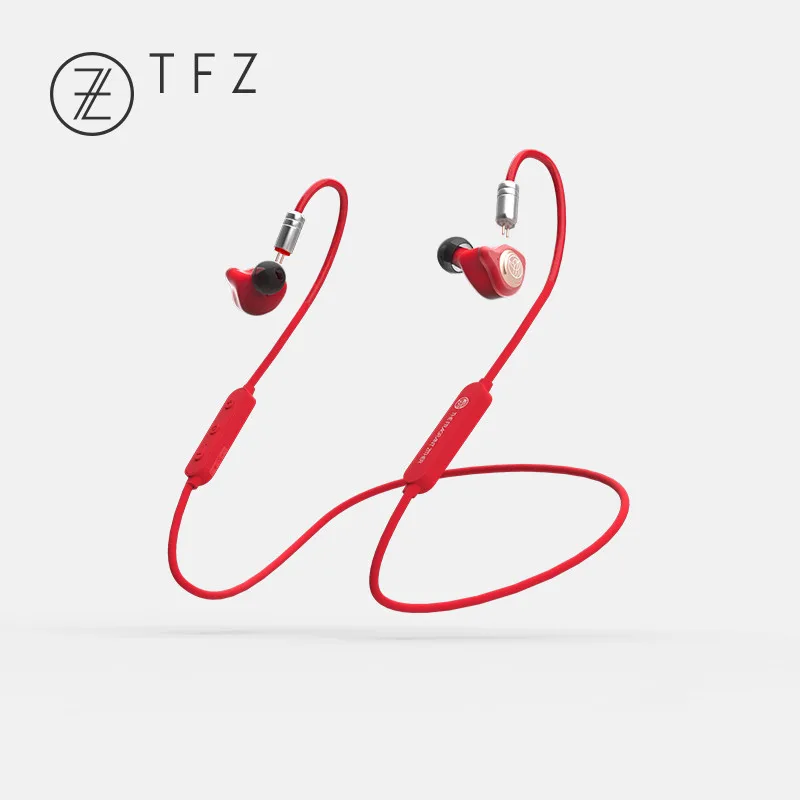 Ароматный Zither TFZ Air King Bluetooth наушники в ухо HD Динамический драйвер HIFI монитор с 2pin/0,78 мм съемный кабель - Цвет: red
