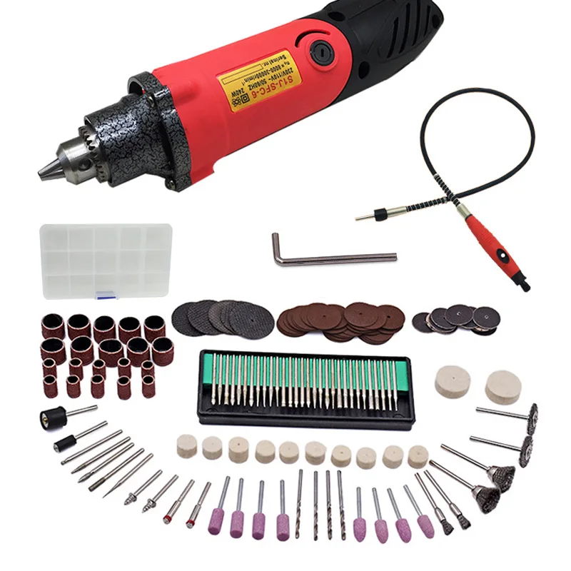 

Cross Border Direct Supply High-Power Grinder Set 6 Block Speed Governing Grinding Machine Electric Drill Engraving Pen Cutting