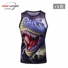 Мужской спортивный жилет, фитнес-колготки, компрессионная одежда, тренировочный жилет для бега с принтом, Быстросохнущий жилет, настраиваемый