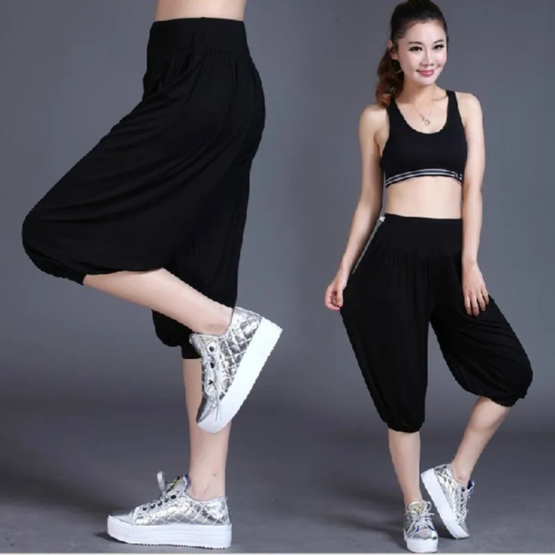 

Spring Summer Modal Large Size Yoga Clothes White Bloomers Adult Lesbian Trousers Gymnastic Dance Men's Athletic
