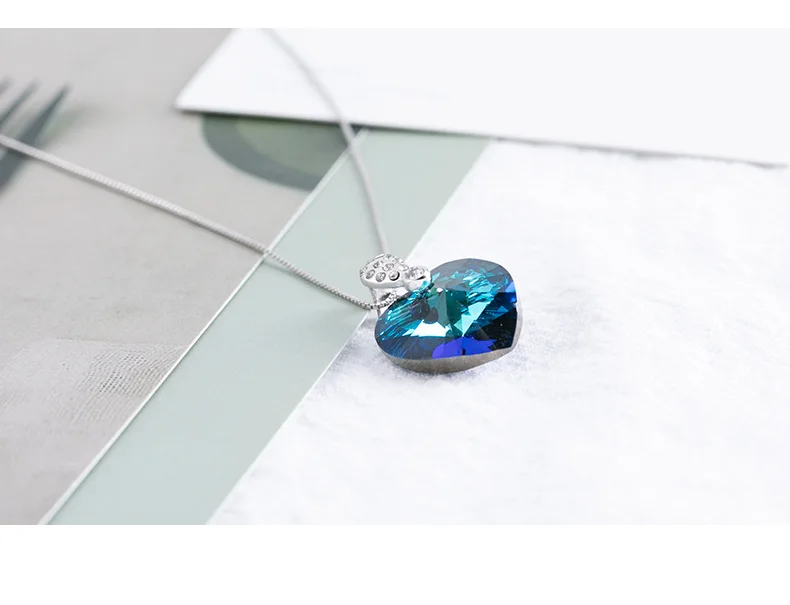 Новое высококачественное модное серебряное ожерелье S928 с подвеской в виде морского сердца из стерлингового серебра