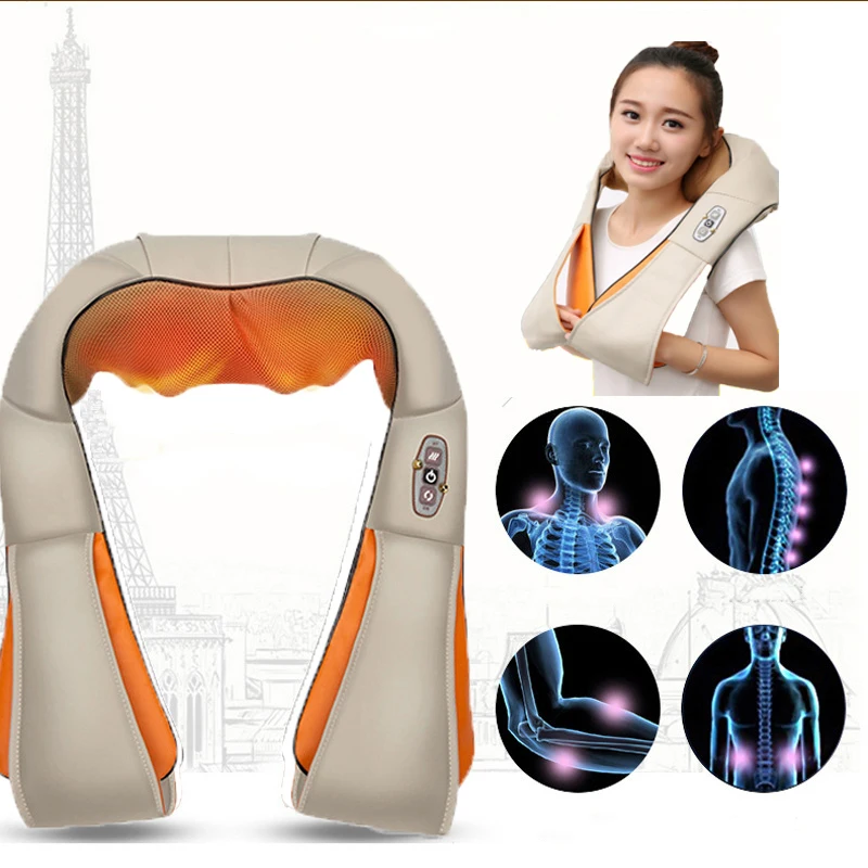 Electrical Massage Shiatsu Shoulder Body Neck Massager Multifunctional Shawl Infrared Heated Kneading Car/Home Massager-40