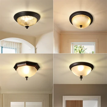 

American Industrial Wind Retro Loft Ceiling Lamps European Kitchen Corridor Entrance Door Ceiling Light Fixtures Luminaire Avize