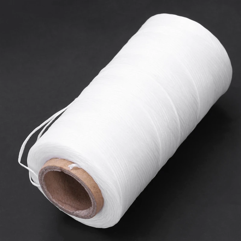 2pcs Leather Sewing Waxed Wax Thread Hand Needle Cord Craft DIY White Yellow 260M 150D 1MM