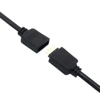 

2 Way LED RGB Splitter Cable - 4PCS Black 5050 4 Pin RGB LED Strip Light Connector Splitter Y Wire with 12 PCS 4 Pin Male JK096