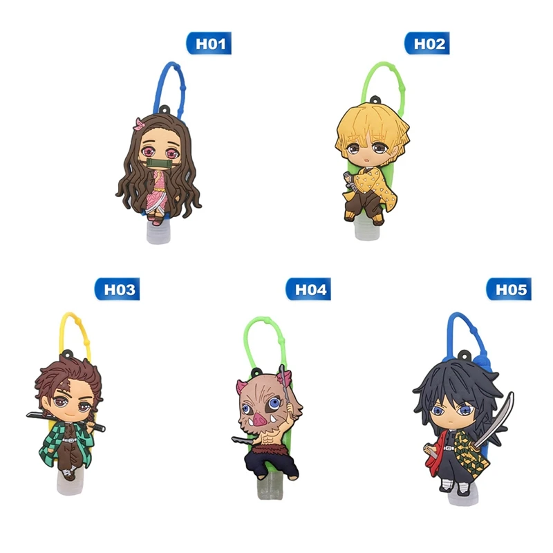 

Anime Silicone Hand Sanitizer Travel Portable Sub-Bottle Protective Case Bottle Protector Case Protective Cover Bottle Holder