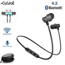 Магнитные беспроводные Bluetooth наушники спортивные водонепроницаемые наушники V4.2 стерео беспроводные наушники-вкладыши с микрофоном для IPhone samsung