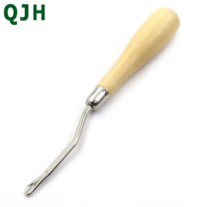 

1PCS Carpet Making Repair Craft Tool Wooden Handle Latch Crochet Crochet Hair Knitting Needle Wig Knitting Expansion Modeling