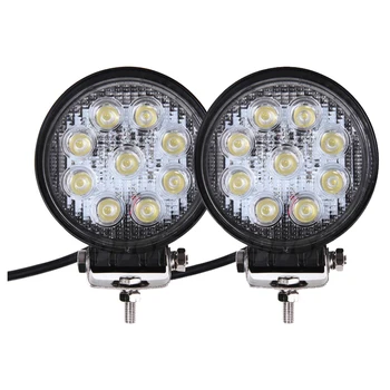 

2PCS 27W 4Inch Spot Round LED Work Light Offroad Fog Driving DRL For SUV ATV Truck