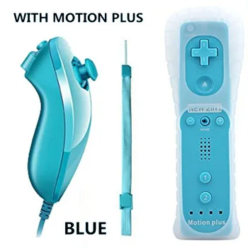 

2in1 Wireless Remote Controller Gamepad For Nintend Wii Nunchuck For Nintend Wii Remote Control Joystick Joypad PortableGamepad