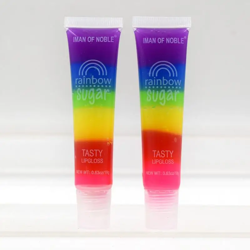 Transparent Lip Gloss Rainbow Sugar Tasty Glaze Clear Oil Sexy Cute Balm Liquid Lipstick Moisturizing TSLM1 | Красота и здоровье