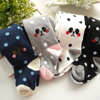 

Baby Girl Tights Cotton Pantyhose with dots Girl Spring and Autumn Kids Tights Cartoon tights with dots