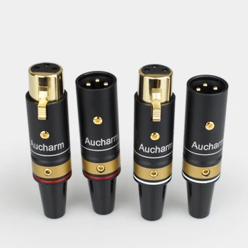 

Aluminum Shell Brass Gilded Audio Adaptor XLR 3Pin Male/Female Audio Adapter Connector Converter HIFI Balance Cable