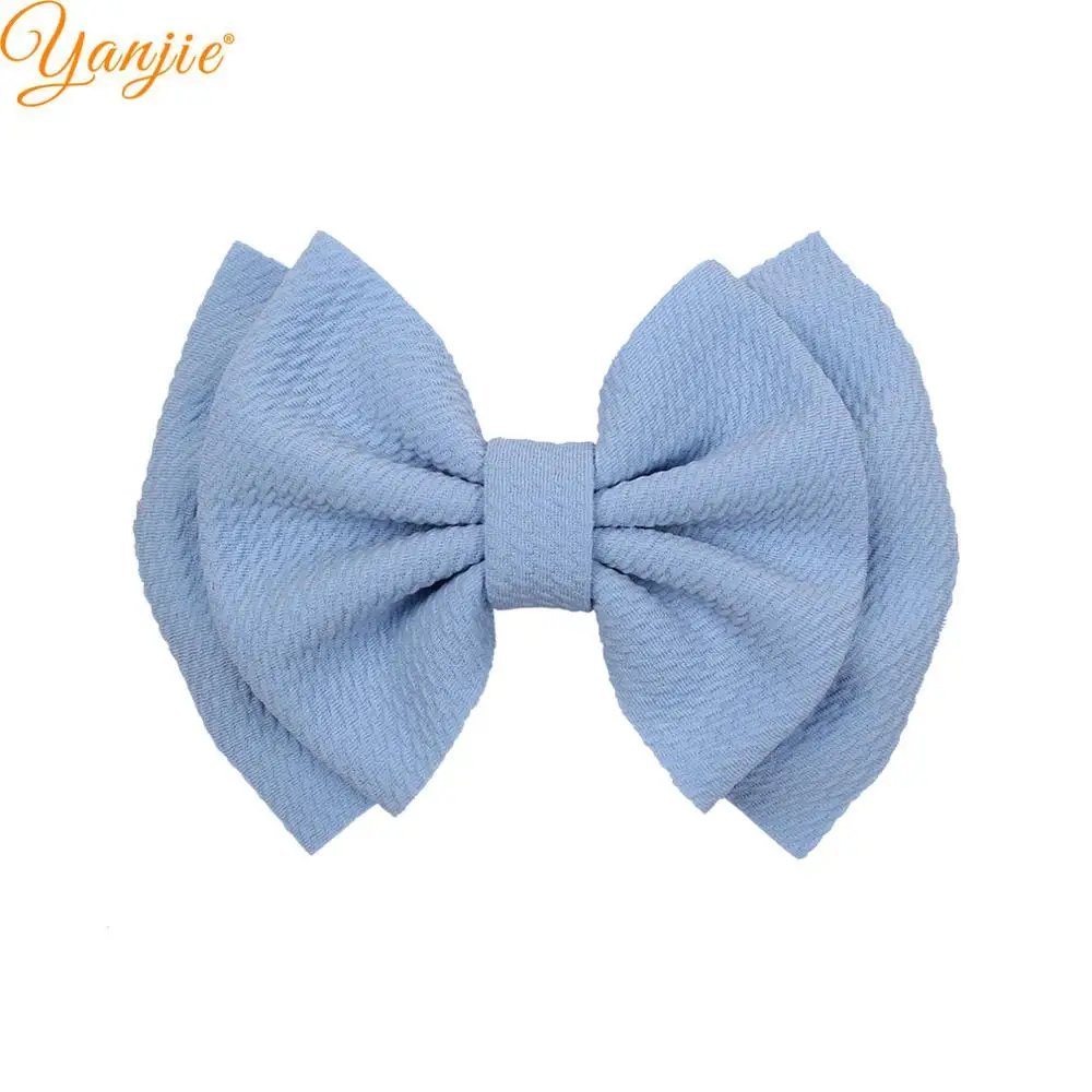 blue 10 шт./лот заколка с бантиком 6 ''двухслойные банты Твердые заколки для волос для женщин Новое поступление DIY аксессуары для волос для девочек - Цвет: blue