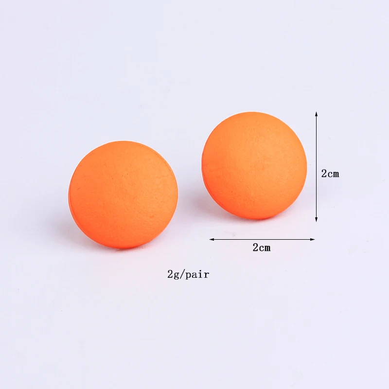 YAMEGA Korean Simple Design Log Wooden Earrings Red Brown Round Wood Alloy Earring Female Trendy Jewelry For Women Girls Gifts