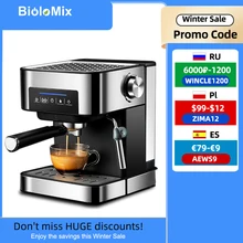 

BioloMix 20 Bar Italian Type Espresso Coffee Maker Machine with Milk Frother Wand for Espresso, Cappuccino, Latte and Mocha