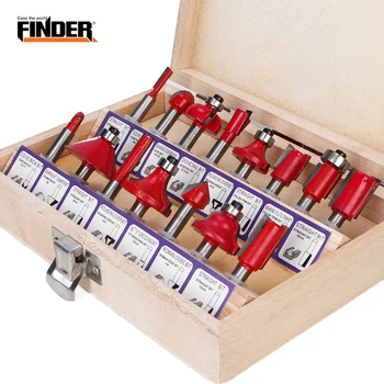

12/15Pcs Wood Milling Cutter Machines Router Bit Set 1/4 1/2 inch 8 mm Handle For Carbide Shank Mill Wood Woodworking Tools