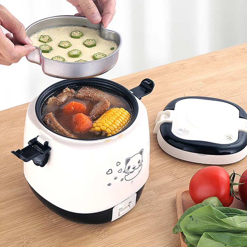 DMWD 1.5л Мини электрическая рисоварка портативная кухонная Пароварка