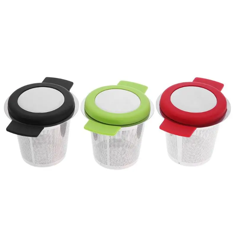 

Stainless Steel Tea Strainers Infuser Steeping Loose Leaf Tea Filter w/Lid