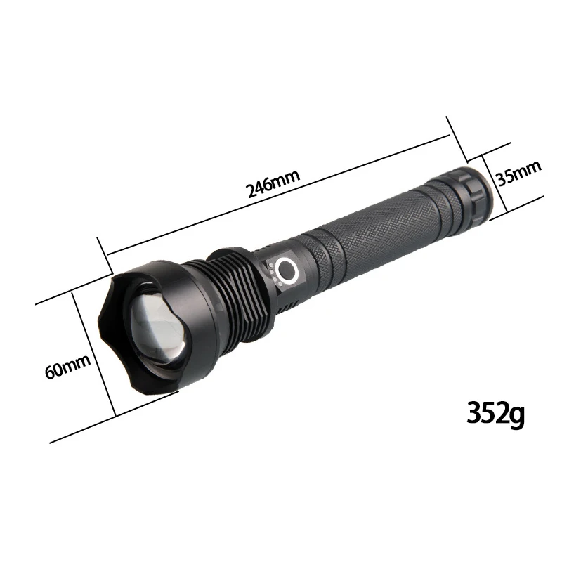 Мощный светодиодный фонарик для охоты XHP70, 1500 лм, фонарь с аккумулятором 2*26650 для кемпинга, рыбалки