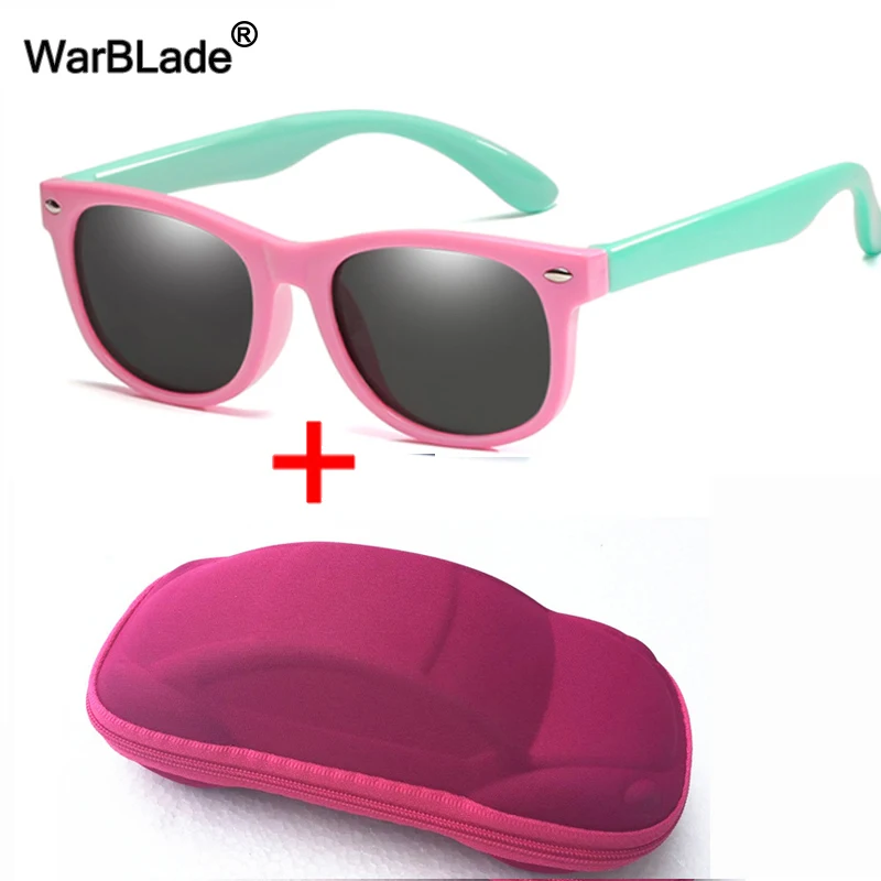 WarBlade New Children Polarized Sunglasses Kids Sun Glasses Boys Girl Baby Silicone Safety Glasses UV400 Eyewear with Case