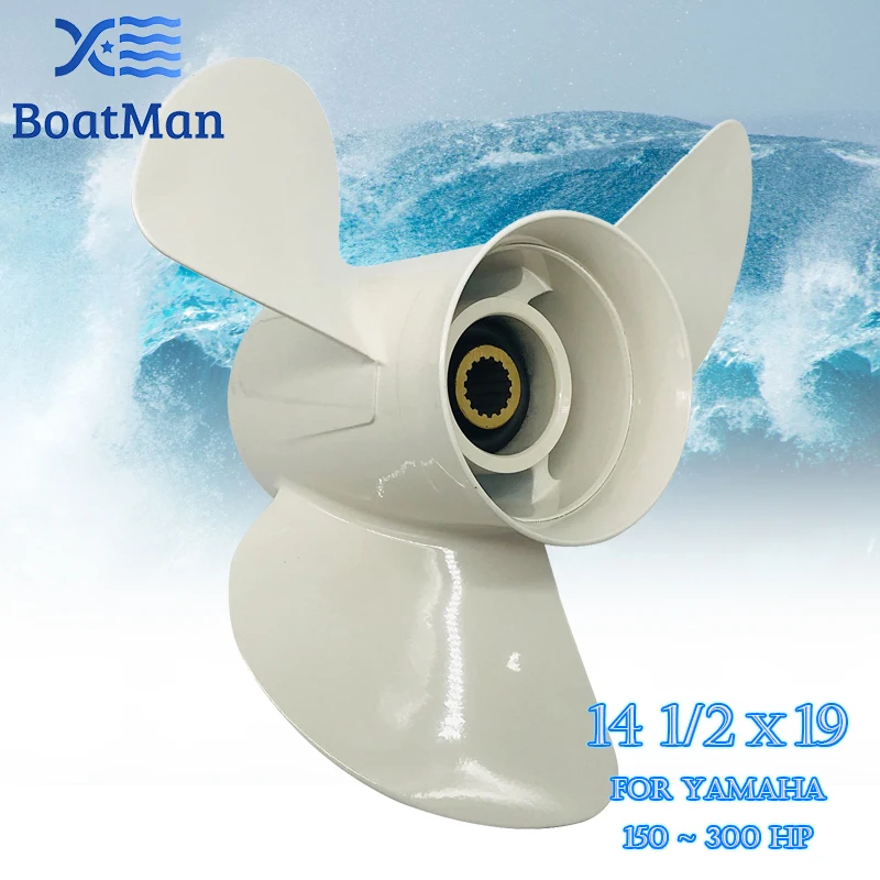 Boat Propeller 14 1/2x19 For Yamaha Outboard Motor 150-300HP Aluminum 15 Tooth Spline Engine Part