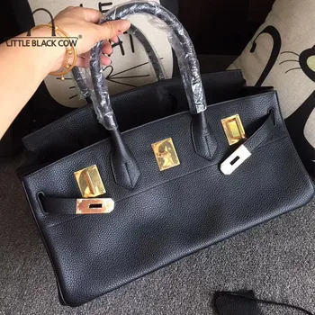 

Office Ladies Solid Elegant Armpit Bag Genuine Leather Satchels Shoulder Bags Vintage Tote Handbag Women Fashion Luxury Bag New