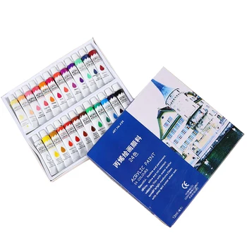

24 Color Students School Home Oil Painting Drawing Tool For Kids Acrylic Paint Set Study Artists Water Based Craft Supplies