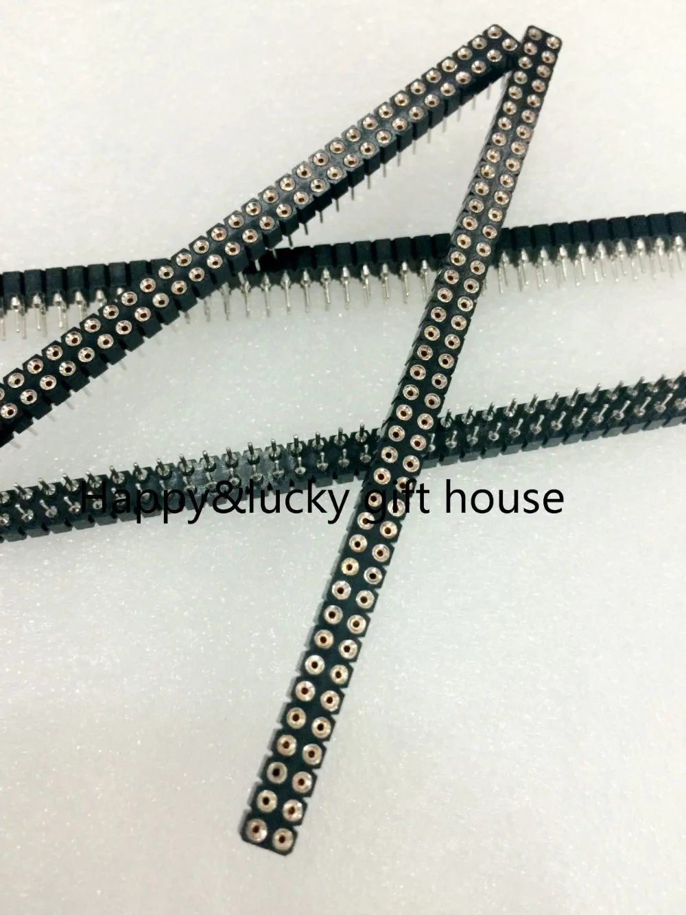 YYT 5PCS 2*40 Pin double hole round female pin header 2.54MM Strip Connector Socket 2X40p Connector