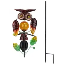 Solar Powered Decorative Owl-shaped Outdoor Stake Light Garden Lawn Patio Courtyard Extendable