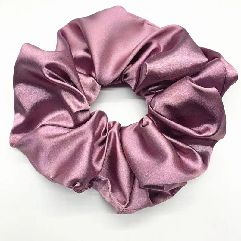 Oversized Stain Hair Scrunchies Women Silk Scrunchie Elastic Hair Bands Girls Headwear Donut Grip Loop Ponytail Holder alice headband Hair Accessories