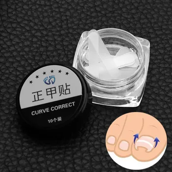 

10 Pcs/box Ingrown Toenail Correction Ingrown Toe Nail Treatment Elastic Patch Sticker Straightening Clip Brace Pedicure Tool