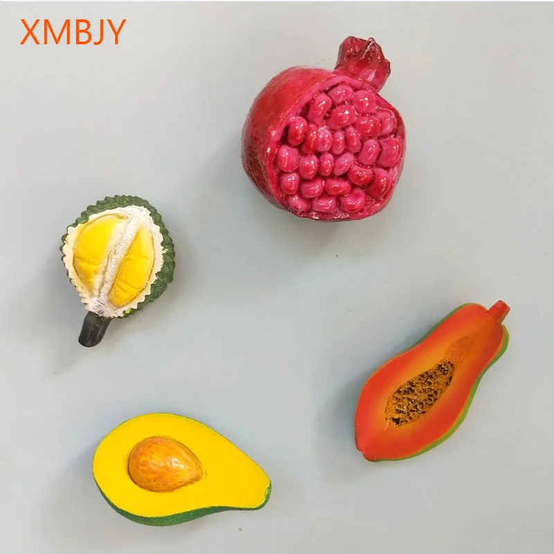 

3d Refrigerator Magnets Thailand Souvenirs Durian Pomegranate Resin Fridge Magnets Refrigerator Magnets Sticker Decorations