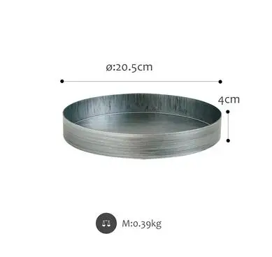 20.5round Некоторые поднос торт стенд Винтаж серебро подносы для кекса послеобеденный чай десерт металлический поддон 1 шт. круглый шестигранник прямоугольная пластина - Цвет: 20.5round