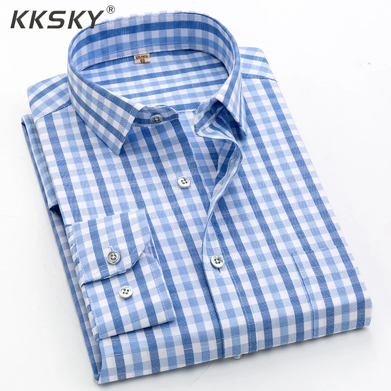 

Multi-style Plaid Men's Shirt 2019 Long-sleeve Casual Slim Men Thin Section Shirt Trend Casual Shirt Wild Boys Plaid Shirt Male