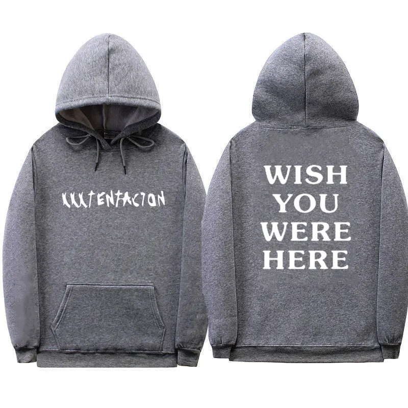 Новинка XXXtentacion толстовки хип-хоп Уличная одежда для мужчин/женщин WISH YOU ware HERE Толстовка Трэвиса Скотта с длинным рукавом с буквенным принтом толстовки для мужчин