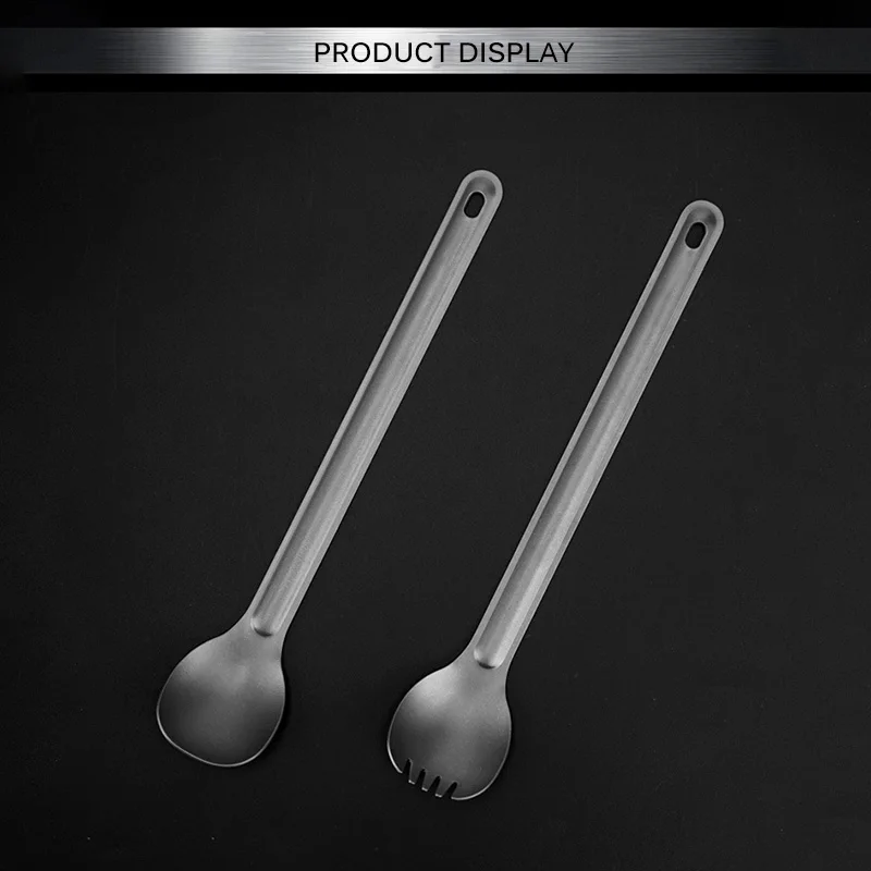 

Titanium Spoon Picnic Outdoor Camping Tableware Titanium Alloy Fork Ultralight Pure Titanium Spork Camping Tableware Equipment
