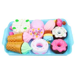 Ролевые игры Раннее Образование Детские кухонные игрушки Пластиковые Моделирование еда торт десерт, мороженое игрушка для детей подарок