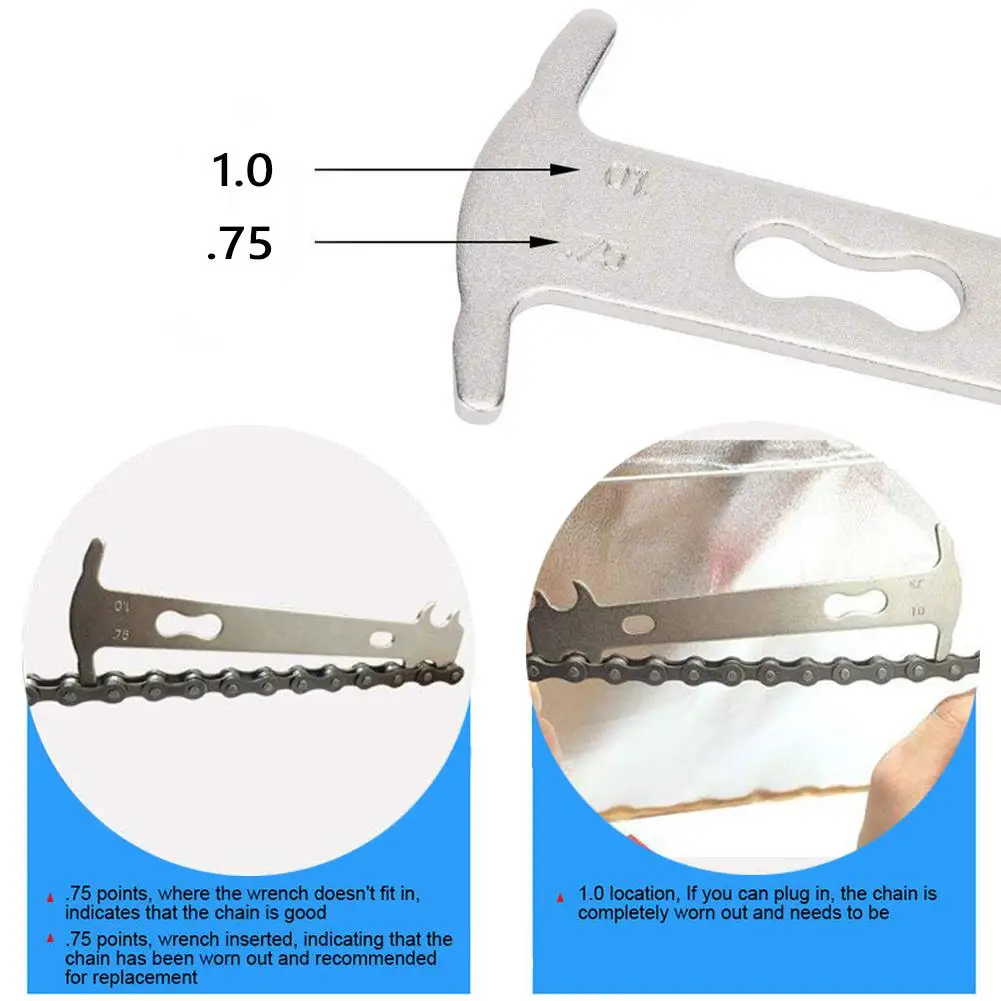 HiMISS инструмент для обслуживания велосипеда, линейка для цепи+ инструмент для удаления цепи, набор инструментов для обслуживания горного велосипеда из углеродистой стали