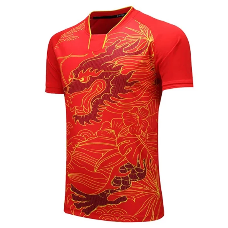 Футболка для настольного тенниса CHINA Dragon Team Мужская/Женская теннисная футболка s