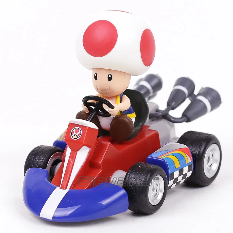 Super Mario Bros Kart Марио Luiji персик Bowser жаба Донки Конг Луиджи Марио отступить гонщик Автомобили ПВХ Фигурки игрушки 7 шт./компл